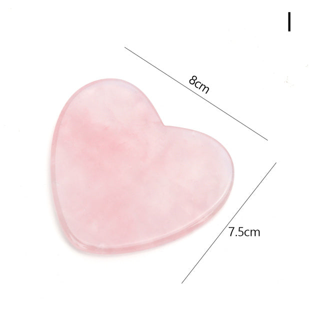 Natural Rose Quartz Jade Gua Sha Board Acupuncture Massage