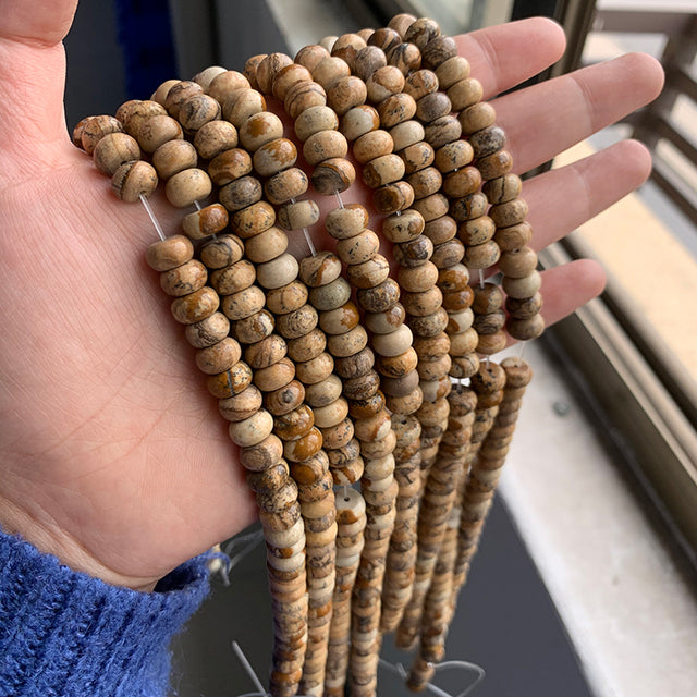 Natural Stone Jades Jaspers Flat Spacer