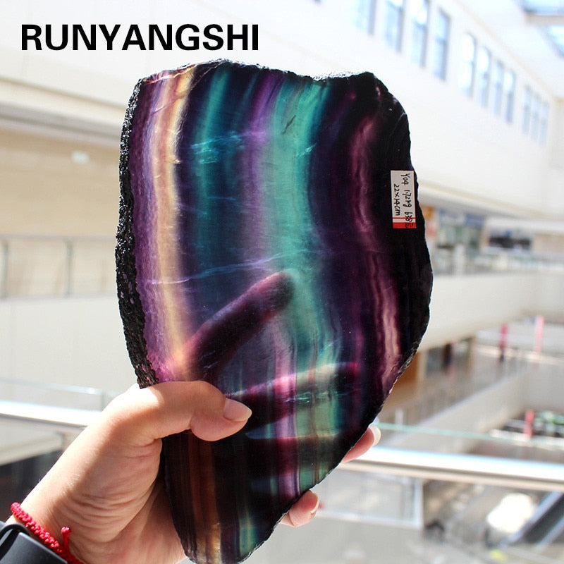 Fluorite Crystal Colorful Striped Rainbow Quartz Jewelry