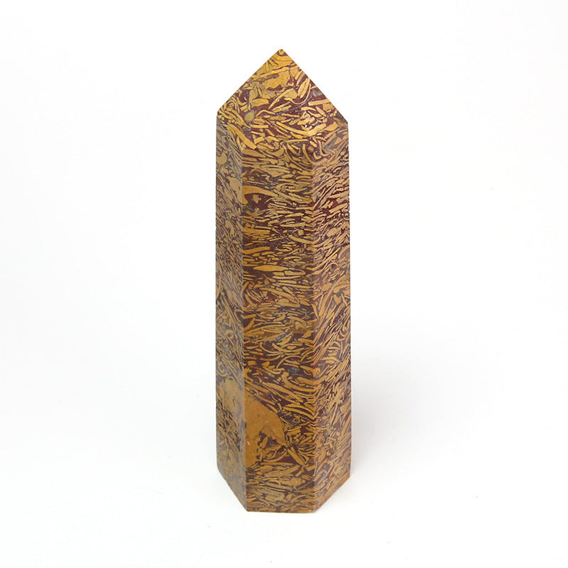 Single-pointed Six-sided Natural Crystal Column