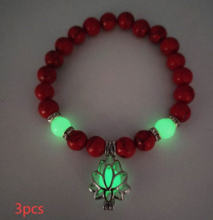 Energy Luminous Lotus Natural Stone Bracelet Yoga Healing