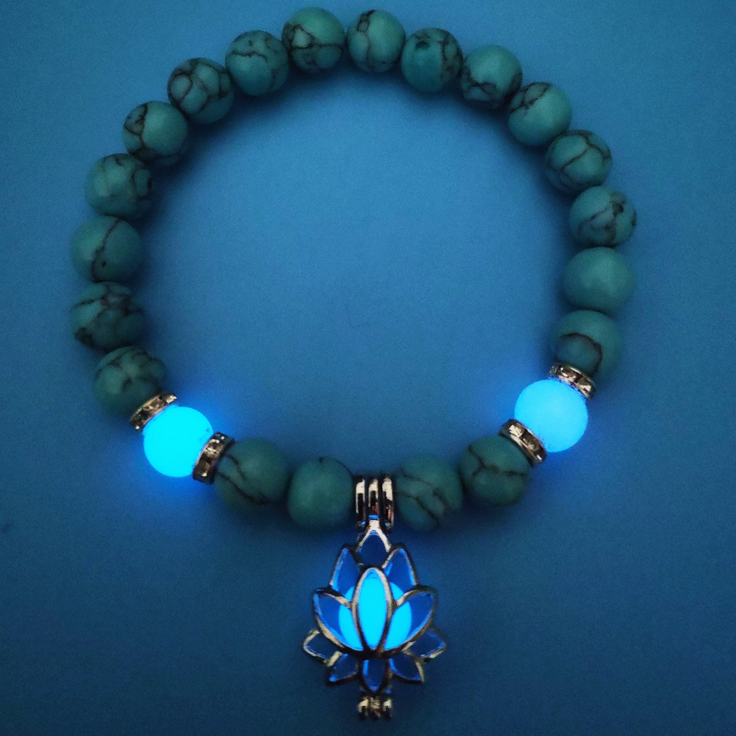 Energy Luminous Lotus Natural Stone Bracelet Yoga Healing