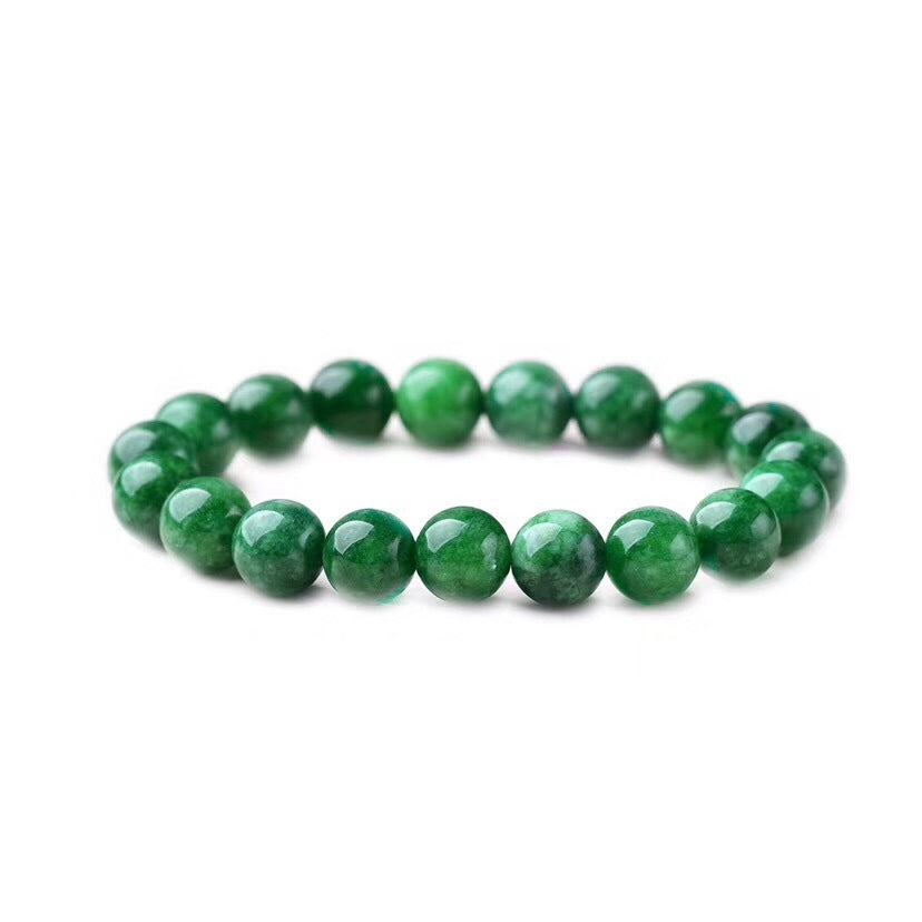 Dry green iron dragon jade bracelet