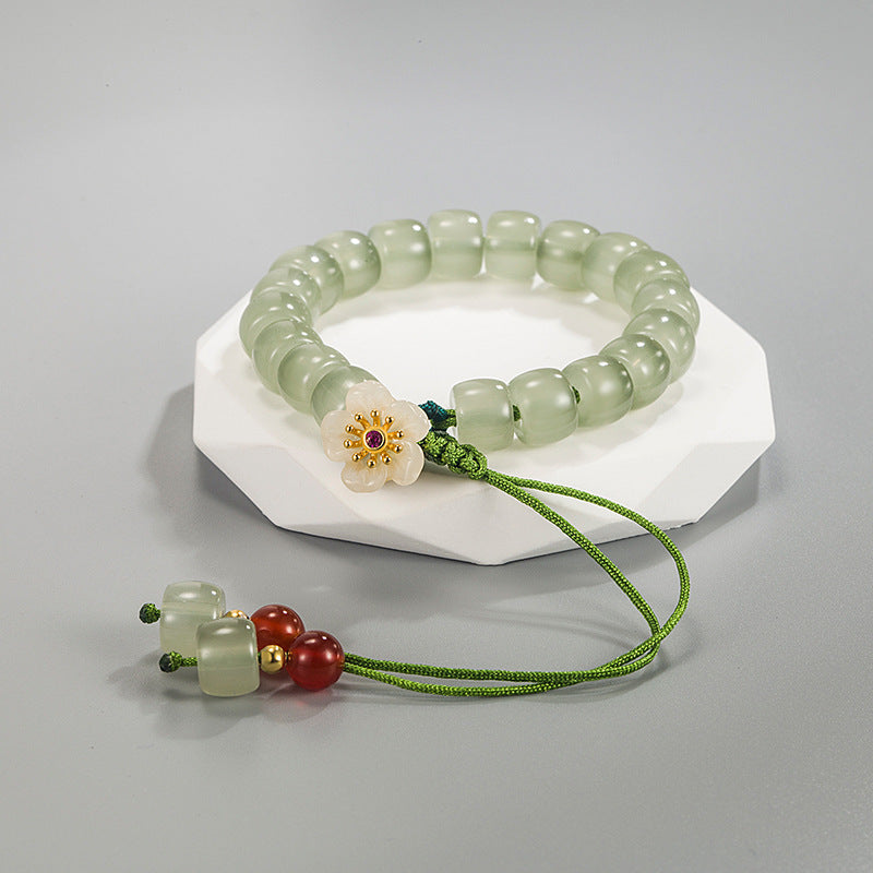 Fashion Hetian Jade Weaving Bracelet Girl