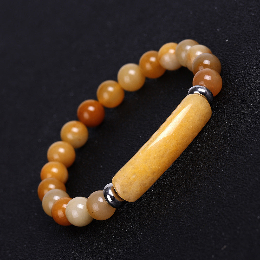 Natural pink crystal Bridge bracelet Tiger Eye Stone