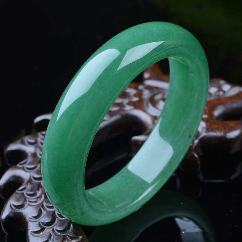 Full Green Aventurine Jade Ice Type Jade Bracelet