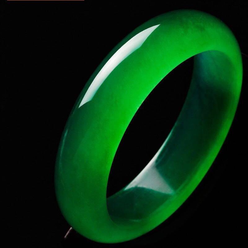 Glutinous Yang Green Jade Bracelet