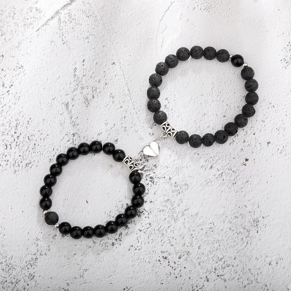One Pair Magnetic Couple Bracelet For Women Lover Heart Distance