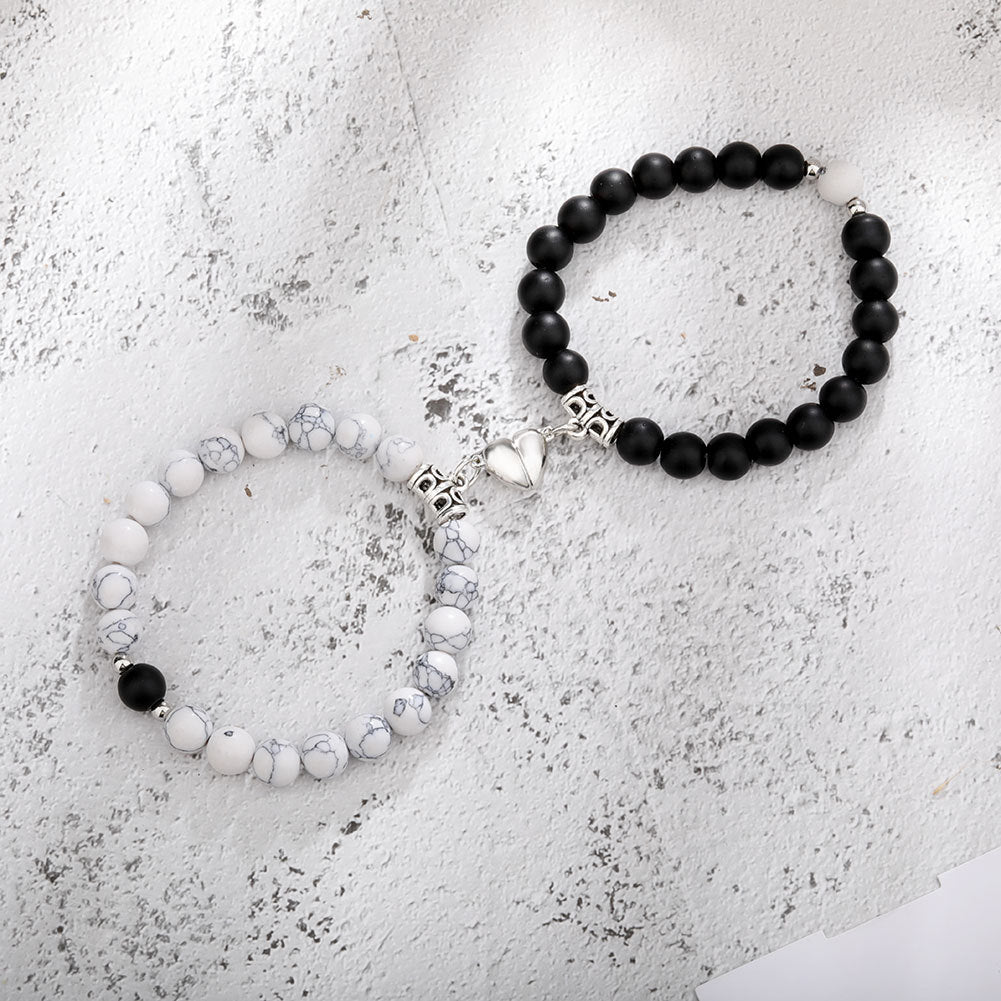 One Pair Magnetic Couple Bracelet For Women Lover Heart Distance
