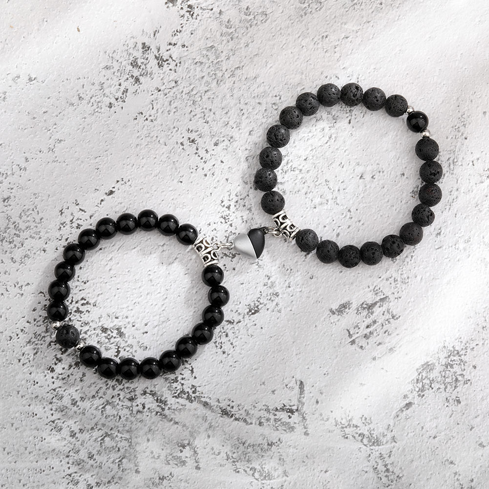 One Pair Magnetic Couple Bracelet For Women Lover Heart Distance