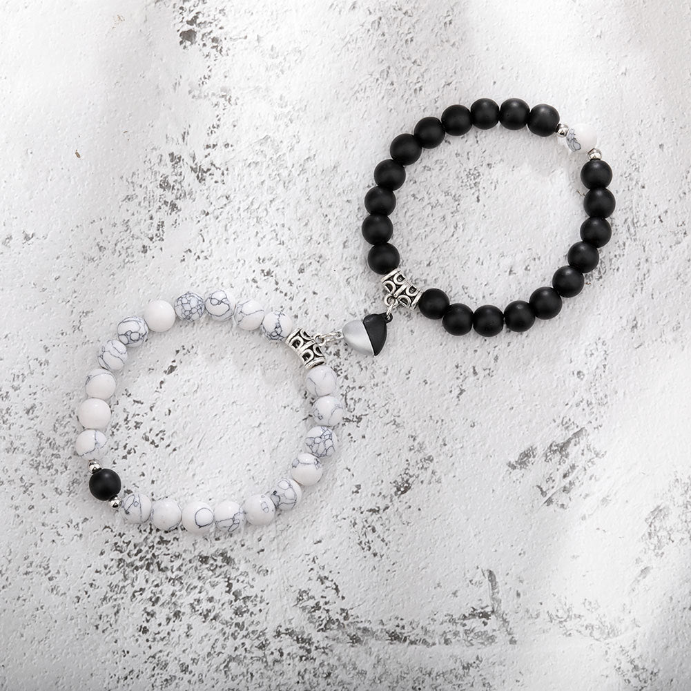 One Pair Magnetic Couple Bracelet For Women Lover Heart Distance