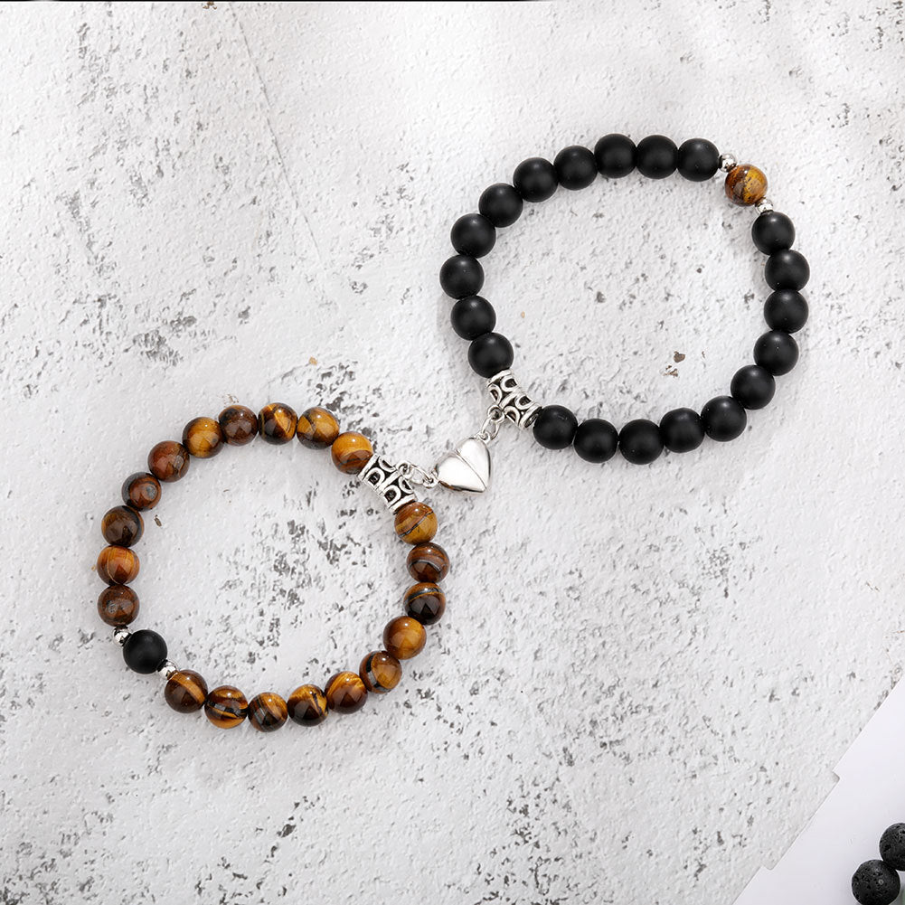 One Pair Magnetic Couple Bracelet For Women Lover Heart Distance