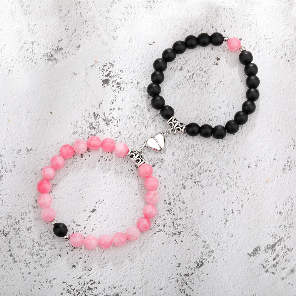One Pair Magnetic Couple Bracelet For Women Lover Heart Distance
