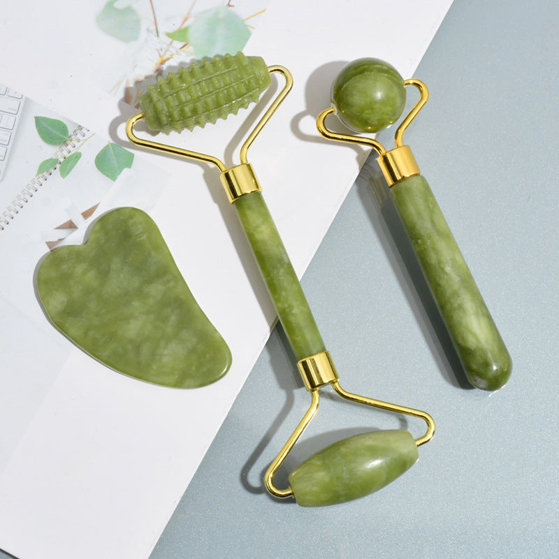 Massage Roller With Three Sets Of Facial Jade Massager