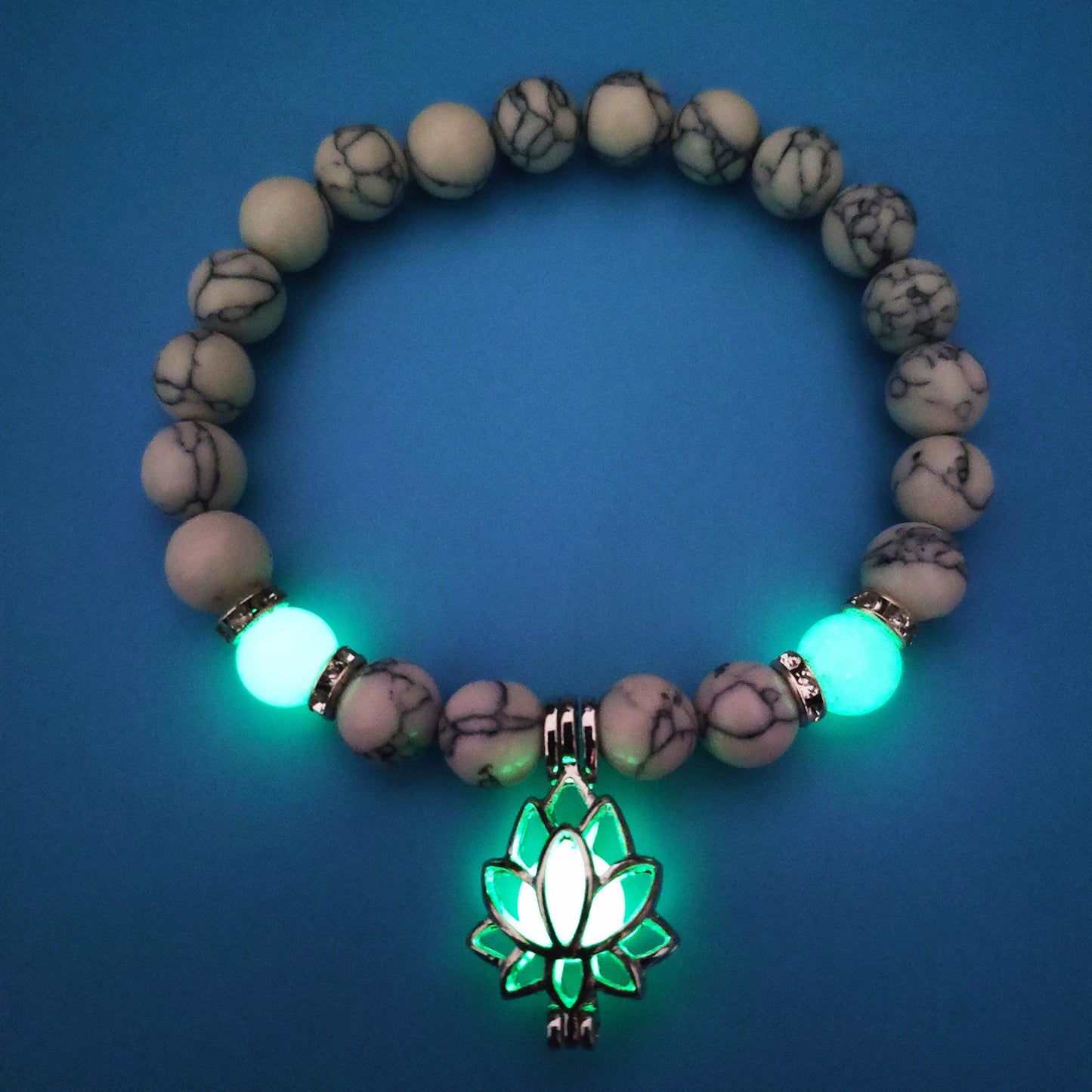 Energy Luminous Lotus Natural Stone Bracelet Yoga Healing