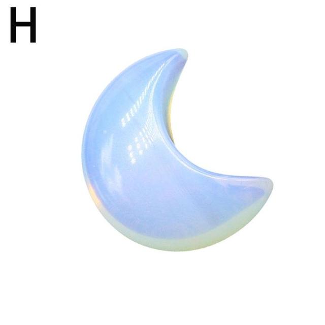 30mm Moon Crystal Jewelry Agate Jade Carving Crafts