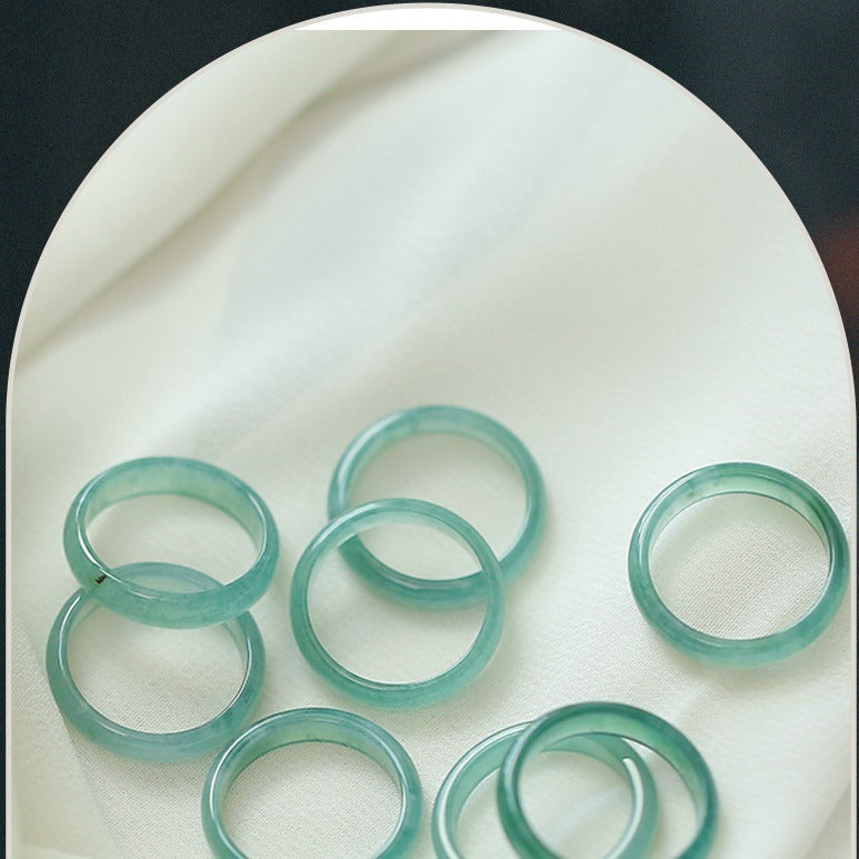 Blue Water Jade Jade Women's Ring