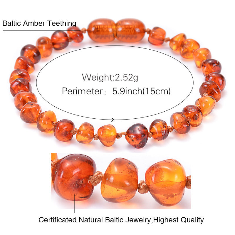 Amber Children's Diy Irregular Natural Amber Bracelet