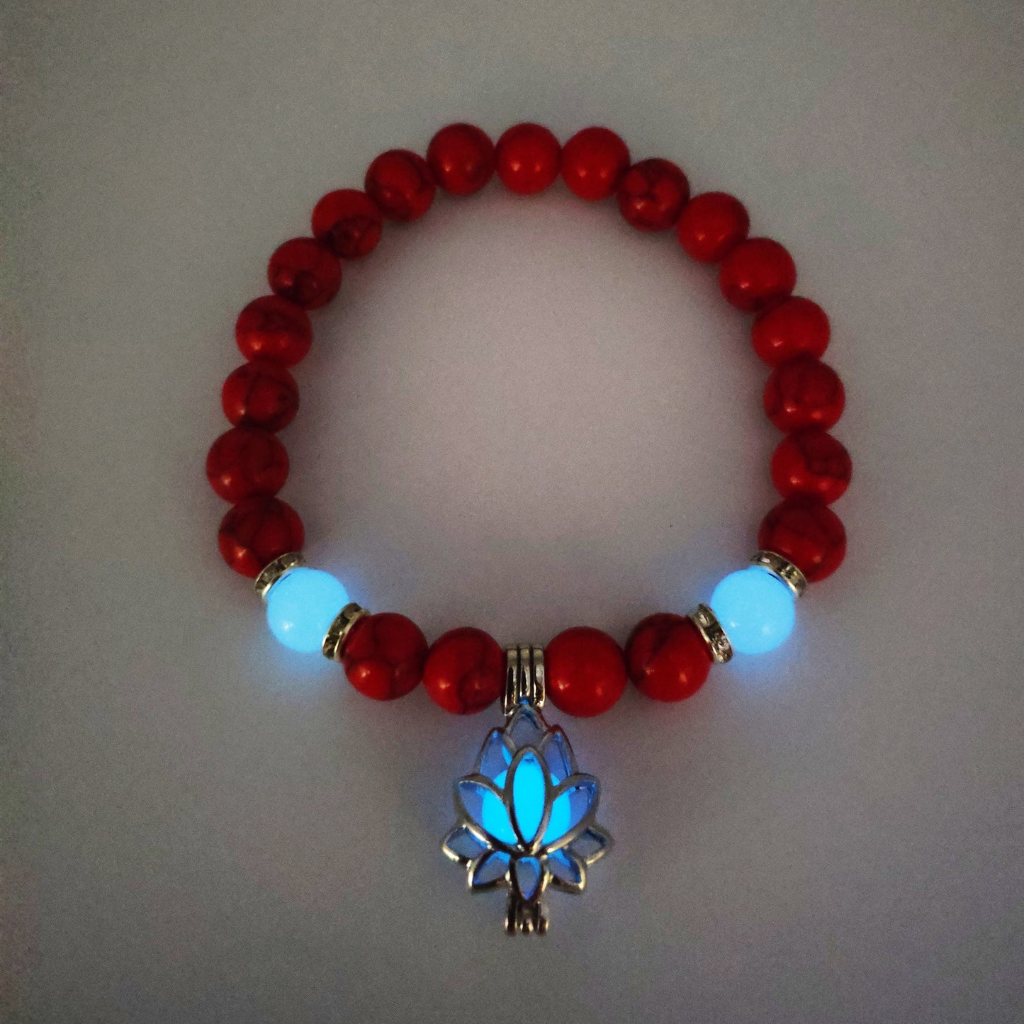 Energy Luminous Lotus Natural Stone Bracelet Yoga Healing