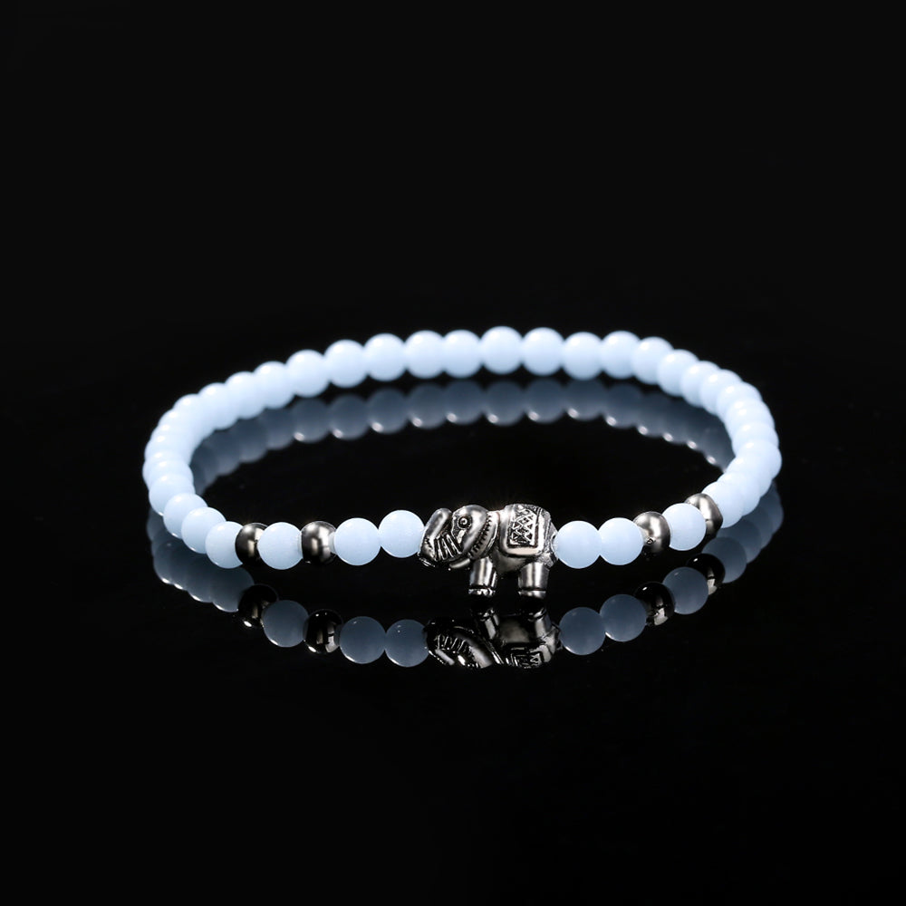 Vintage Elephant Luminous Bead Bracelet