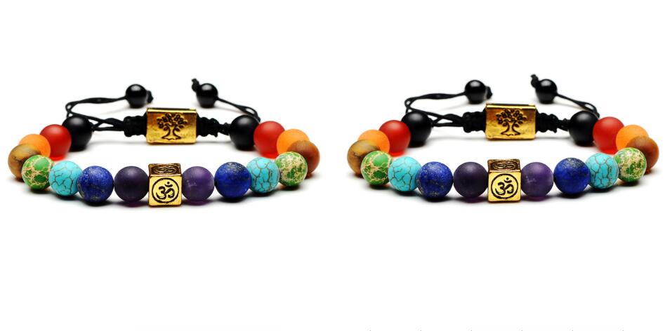 Square alloy 8mm energy beads volcanic lava rock bracelet