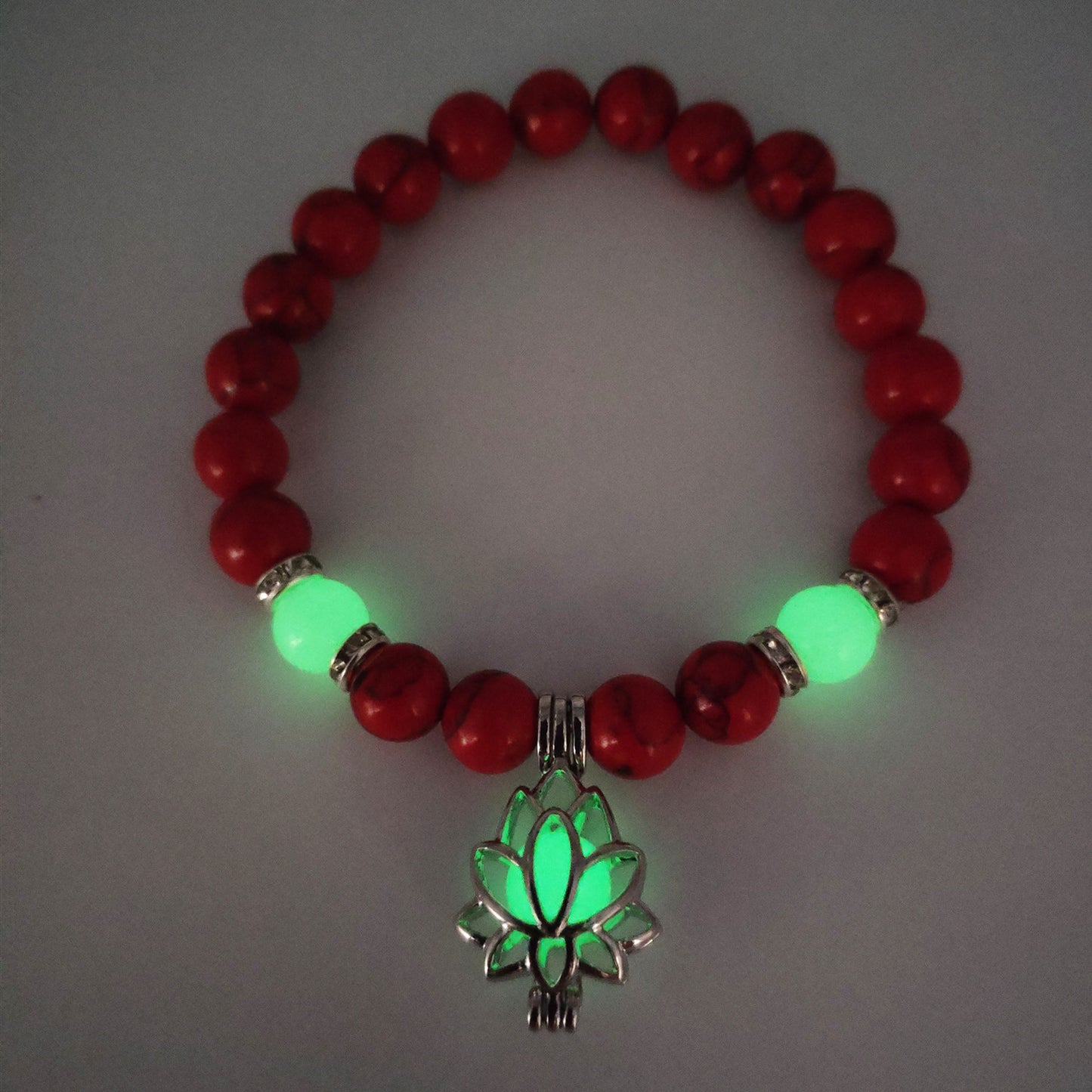 Energy Luminous Lotus Natural Stone Bracelet Yoga Healing