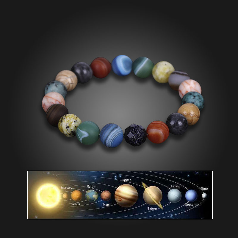 Solar System Eight Stone Planet Bracelet Planets Natural Stone Mala Bead