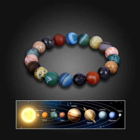 Solar System Eight Stone Planet Bracelet Planets Natural Stone Mala Bead