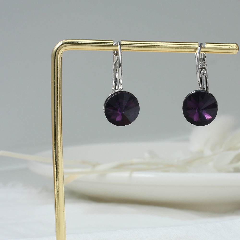 Satellite Stone Simple Temperament Geometric Earrings