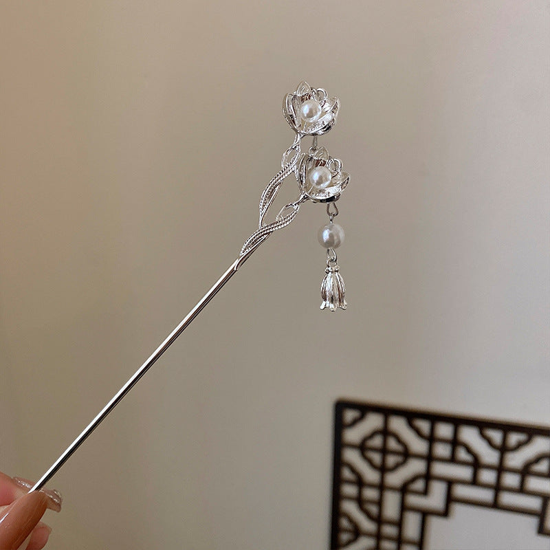 Women's Fashion Vintage Imitation Jade Tassel Hairpin