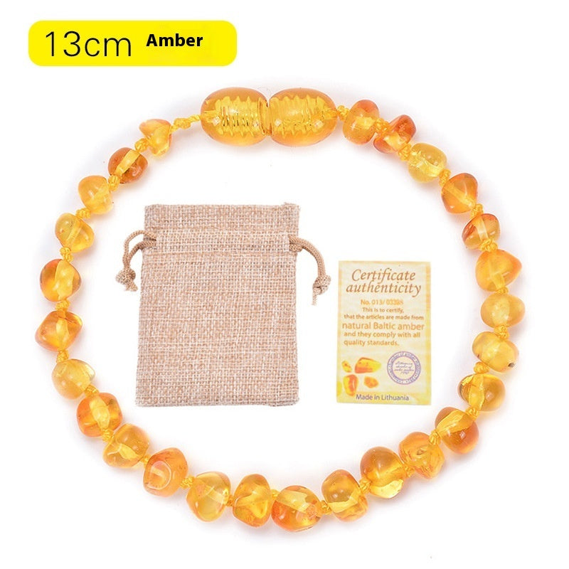 Amber Children's Diy Irregular Natural Amber Bracelet