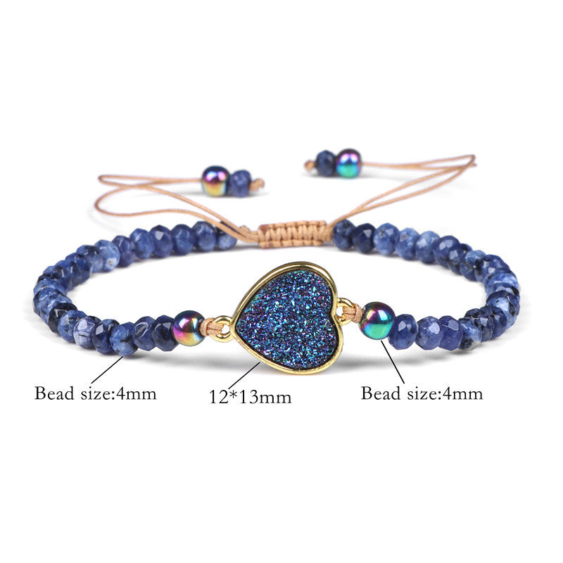 Natural Stone Woven Bracelet Mixed Shape Beads Bracelet