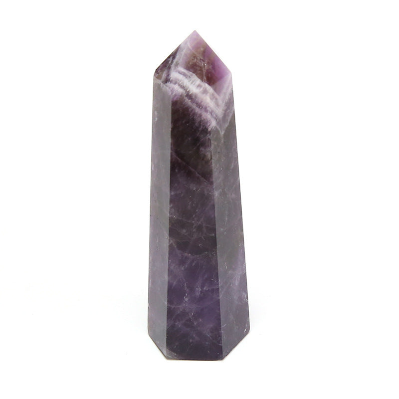 Single-pointed Six-sided Natural Crystal Column