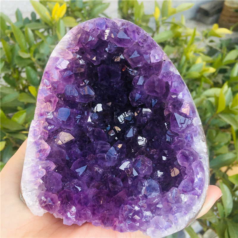 Natural Ametista Amethyst Geode Quartz Cluster Crystal