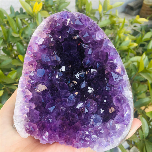 Natural Ametista Amethyst Geode Quartz Cluster Crystal