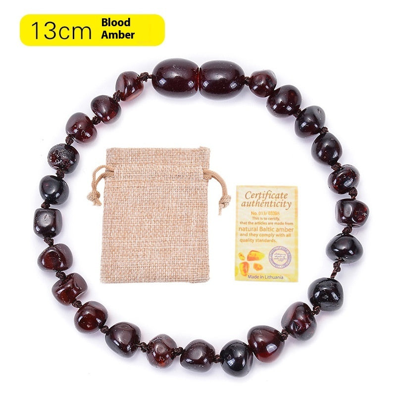 Amber Children's Diy Irregular Natural Amber Bracelet