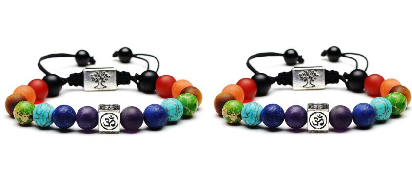 Square alloy 8mm energy beads volcanic lava rock bracelet
