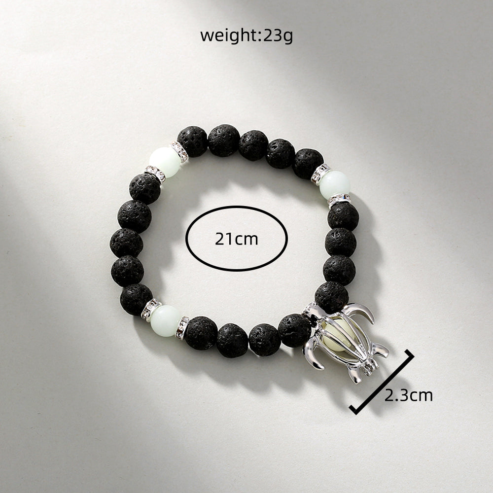 Volcanic Stone Luminous Turtle Bracelet