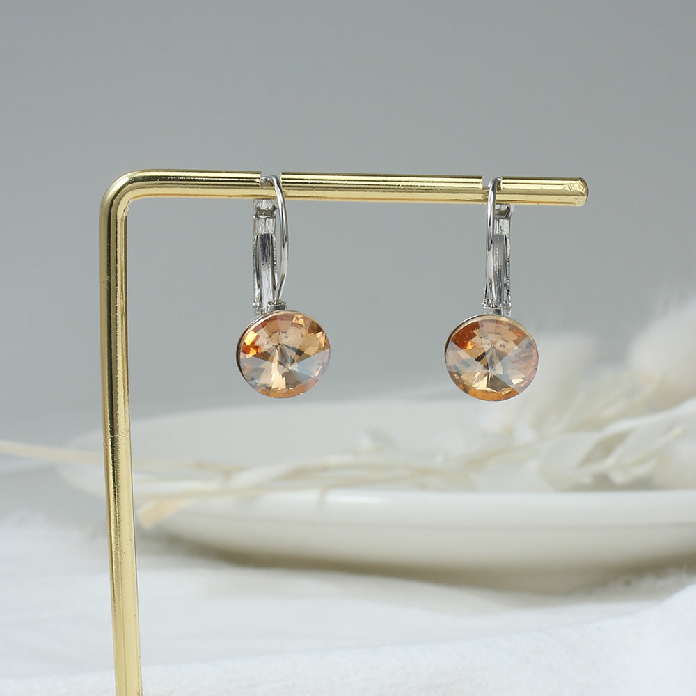 Satellite Stone Simple Temperament Geometric Earrings