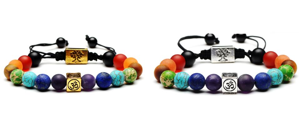 Square alloy 8mm energy beads volcanic lava rock bracelet