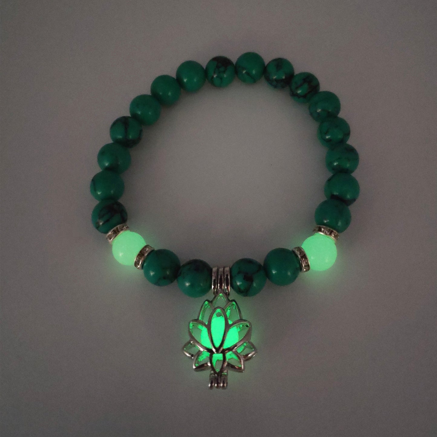 Energy Luminous Lotus Natural Stone Bracelet Yoga Healing