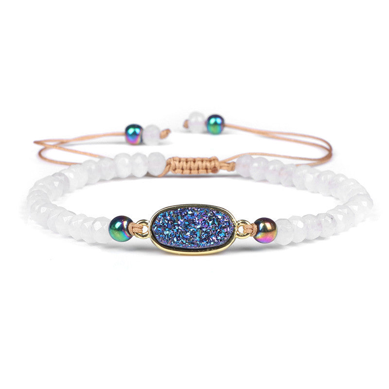 Natural Stone Woven Bracelet Mixed Shape Beads Bracelet
