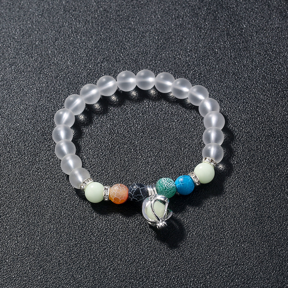 Glass Beads Natural Stone Luminous Cyclone Bracelet