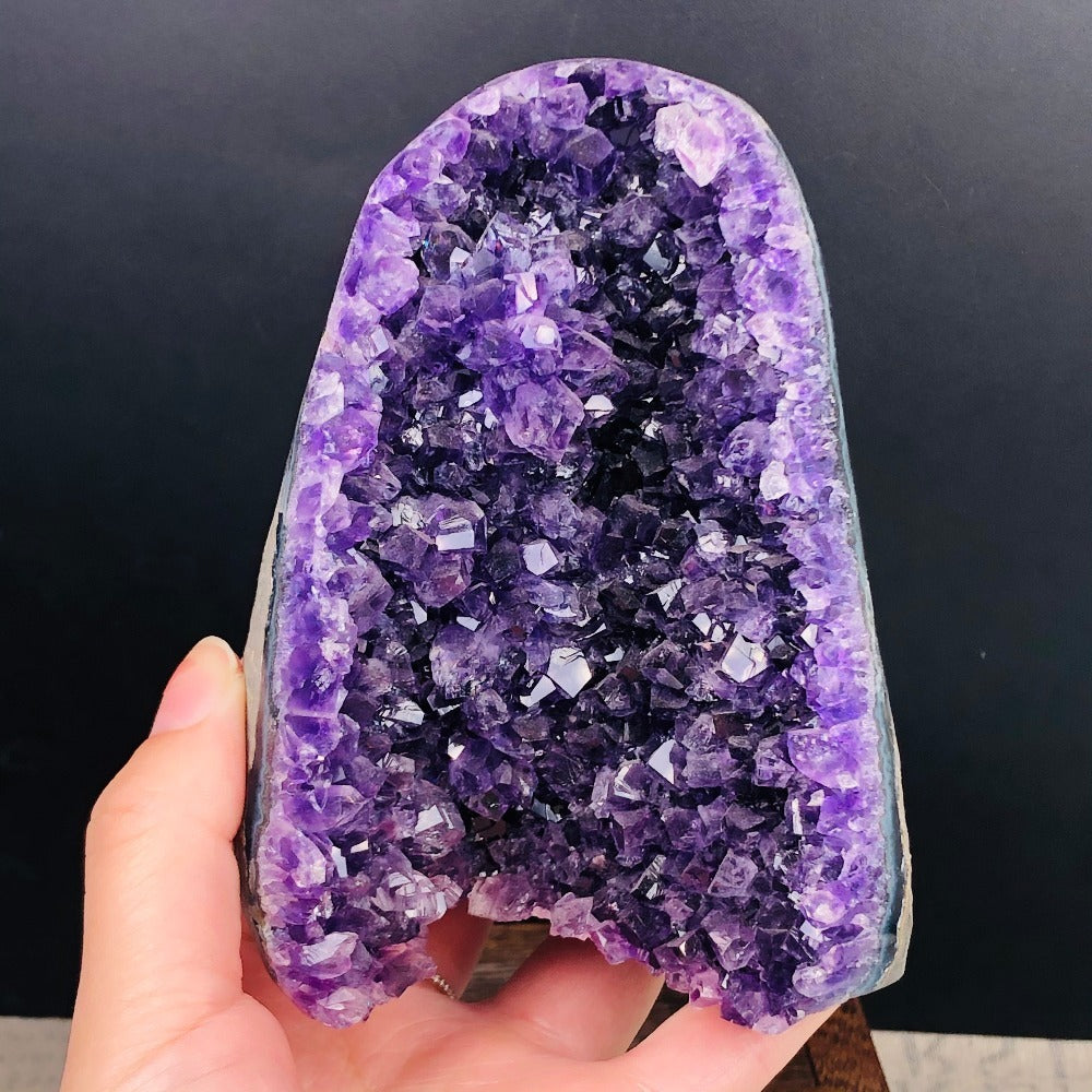 Natural Ametista Amethyst Geode Quartz Cluster Crystal