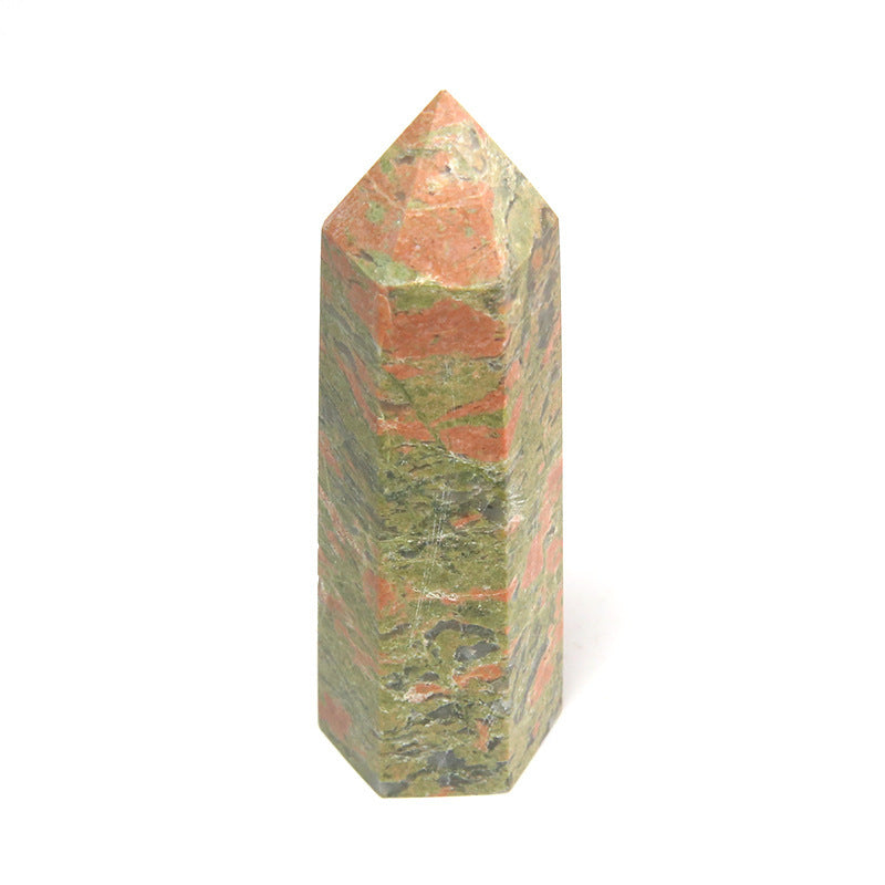 Single-pointed Six-sided Natural Crystal Column
