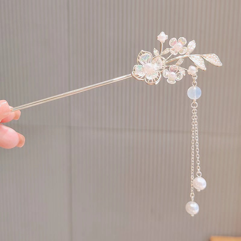 Women's Fashion Vintage Imitation Jade Tassel Hairpin