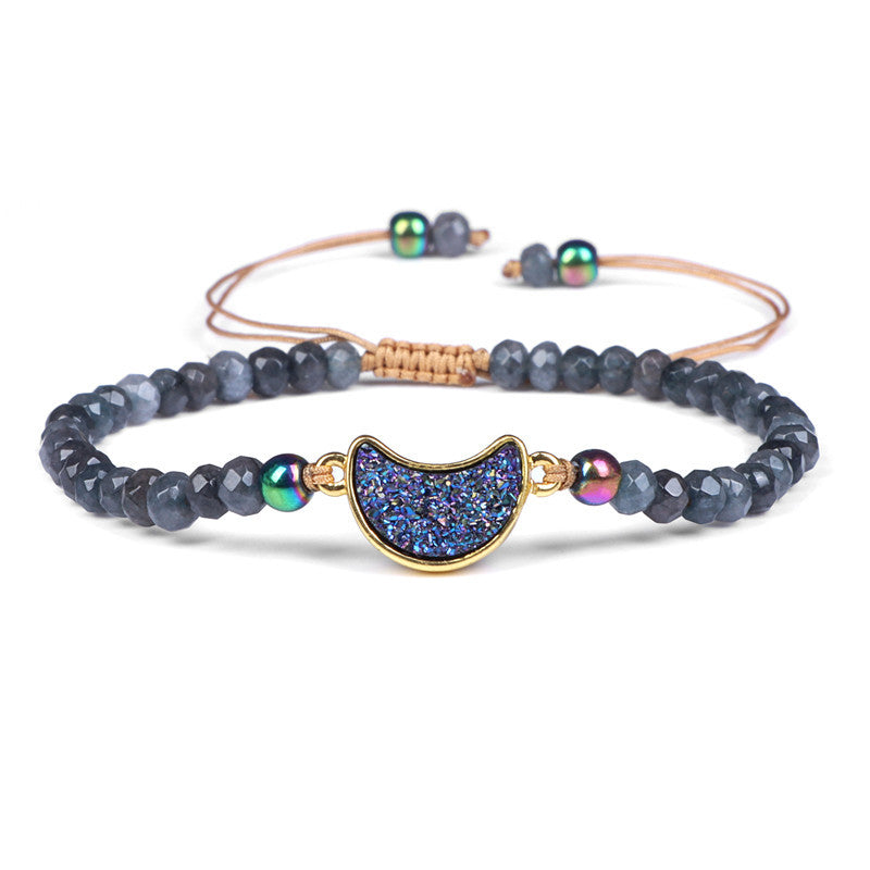 Natural Stone Woven Bracelet Mixed Shape Beads Bracelet