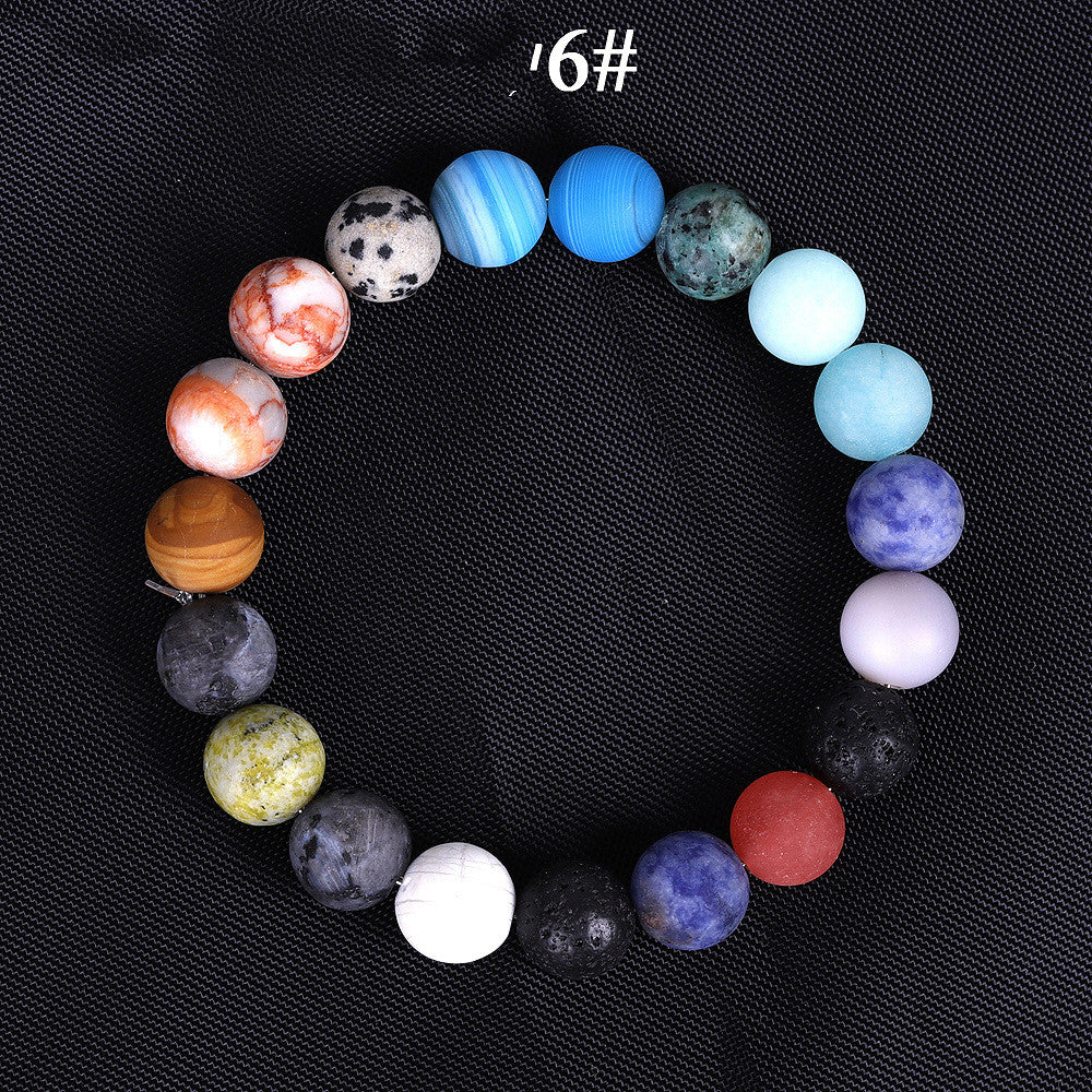 Solar System Eight Stone Planet Bracelet Planets Natural Stone Mala Bead