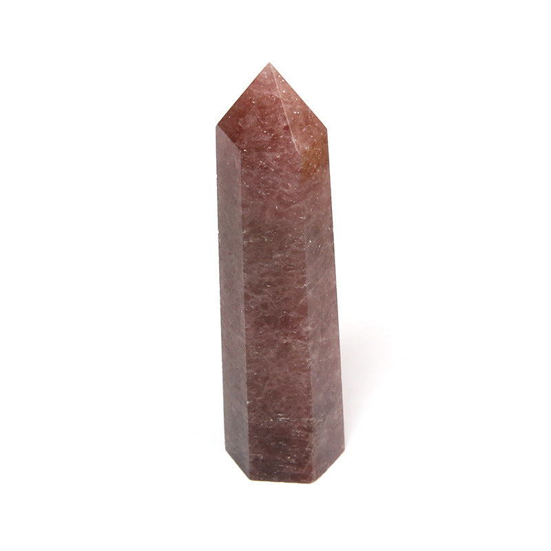 Single-pointed Six-sided Natural Crystal Column