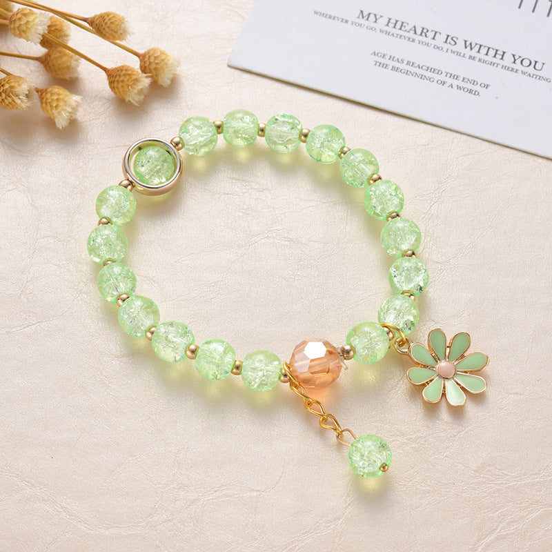 Women's Fashion Imitation Jade Cracked Crystal Bracelet